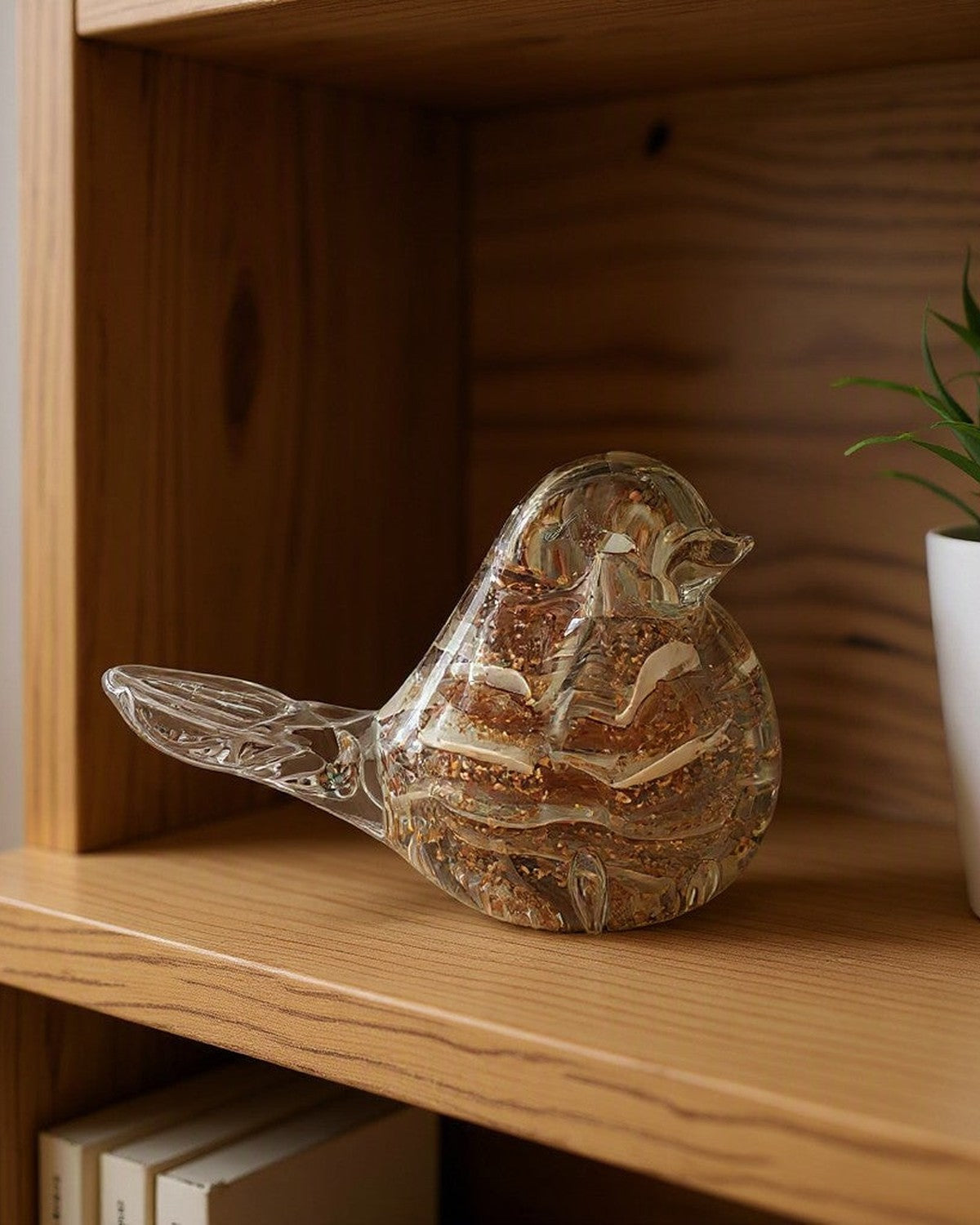cascading-bird-glass-ornament FB-E25040A shelf