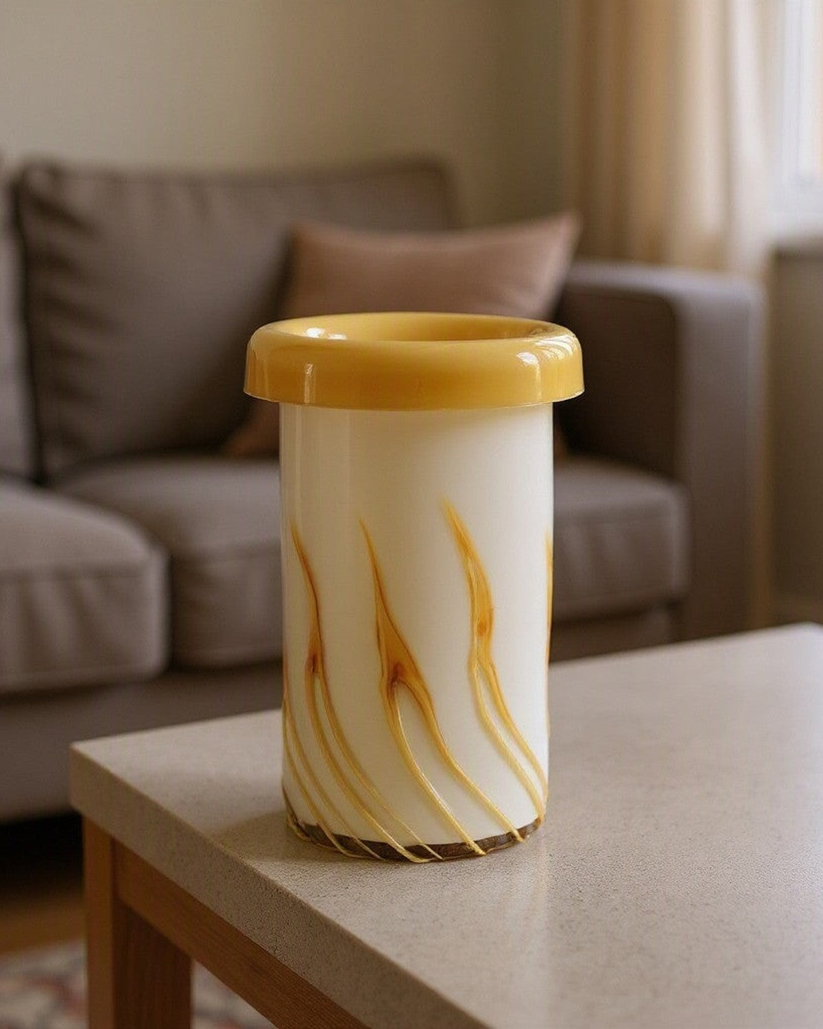 curled-mouth-yellow-striped-vase FB-E25070B living_room