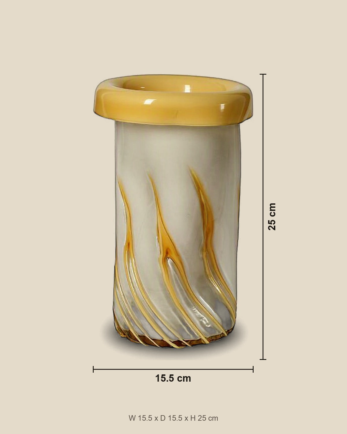 curled-mouth-yellow-striped-vase FB-E25070B size_reference