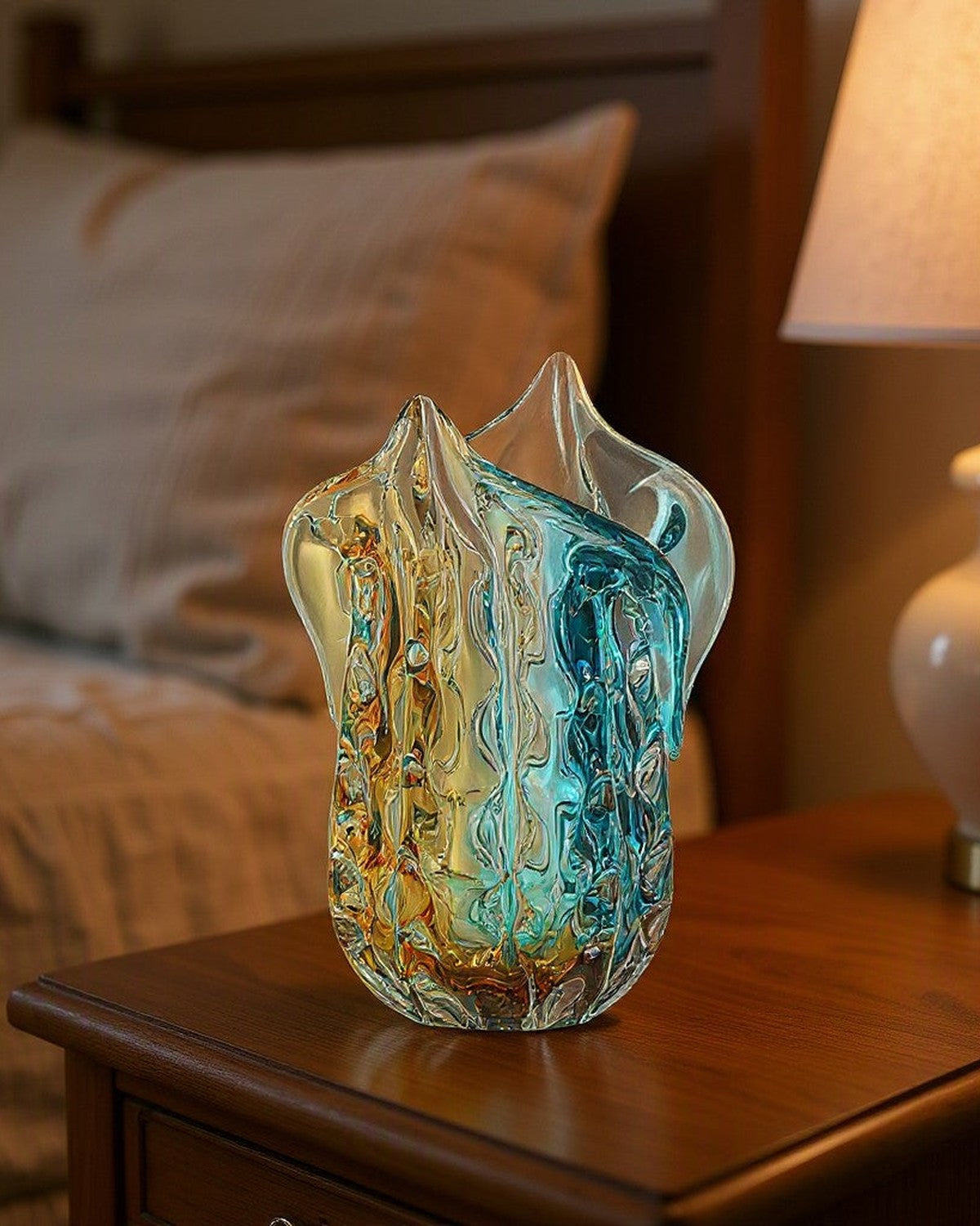 concave-petal-glass-vase FB-E26021B bedroom